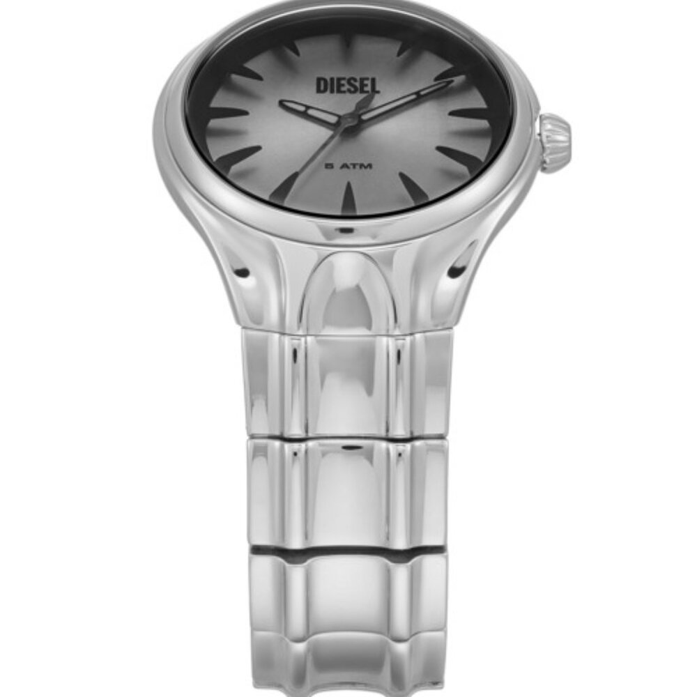 DIESEL DZ2205 STREAMLINE GRAY DIAL SILVER STAINLESS STEEL BRACELET MENS WATCH - Picture 2 of 8